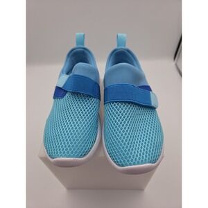 Toddler Size 10 Unisex Blue  Mesh Slip On Sneakers Hook Loop Lightweight